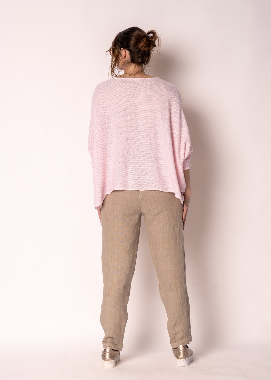 Cosima Linen Pant  in Latte - Imagine Fashion