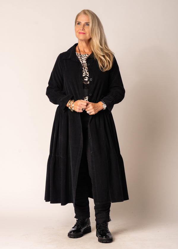 Erin Cotton Dress in Onyx