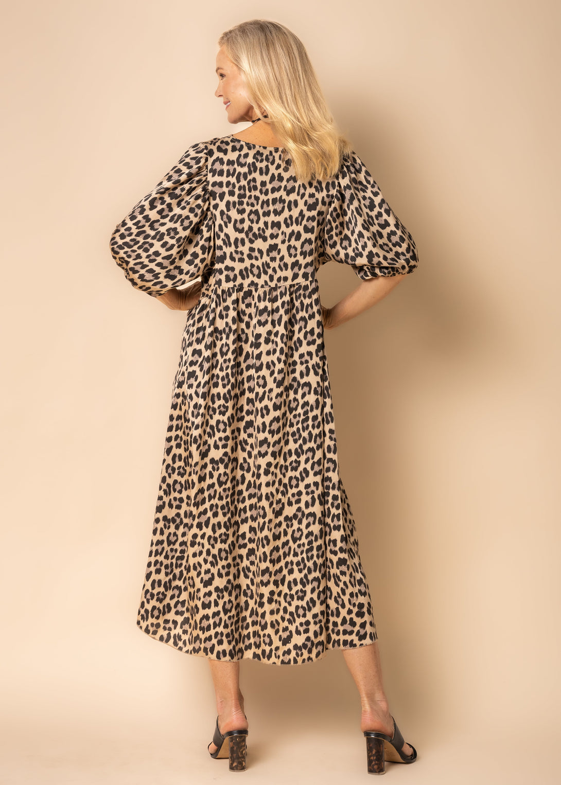 Juniper Animal Print Dress in Desert