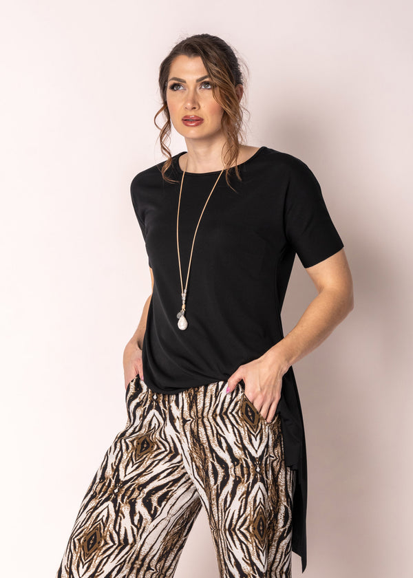 Aderyn Top in Onyx - Imagine Fashion