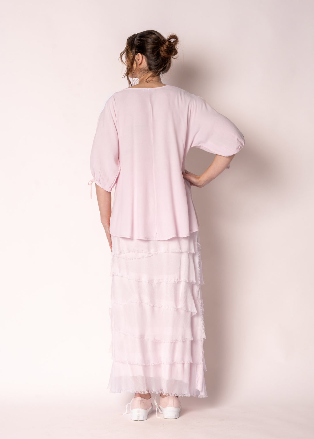 Dinara Top in Modena Pink - Imagine Fashion