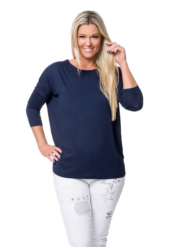 Asteria Top in Navy - Imagine Fashion