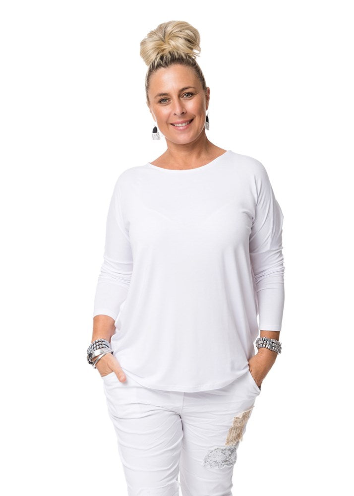 Asteria Top in White - Imagine Fashion