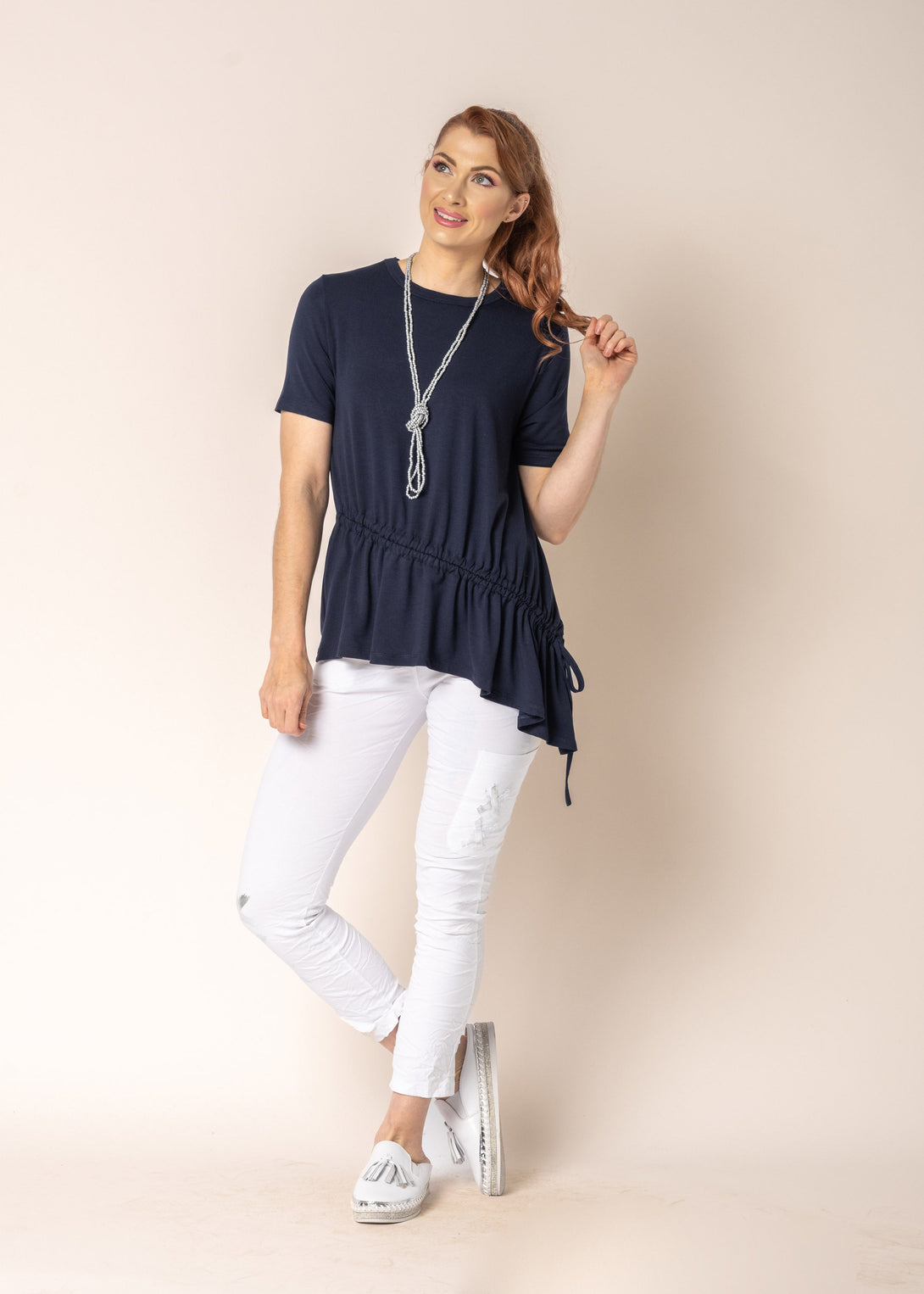 Leeo Top in Navy