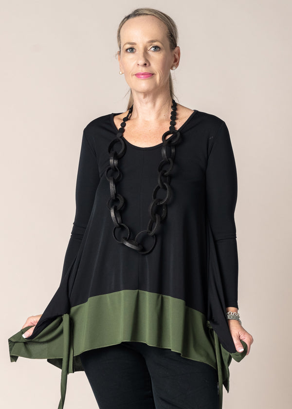 Kristy Top in Khaki - Imagine Fashion