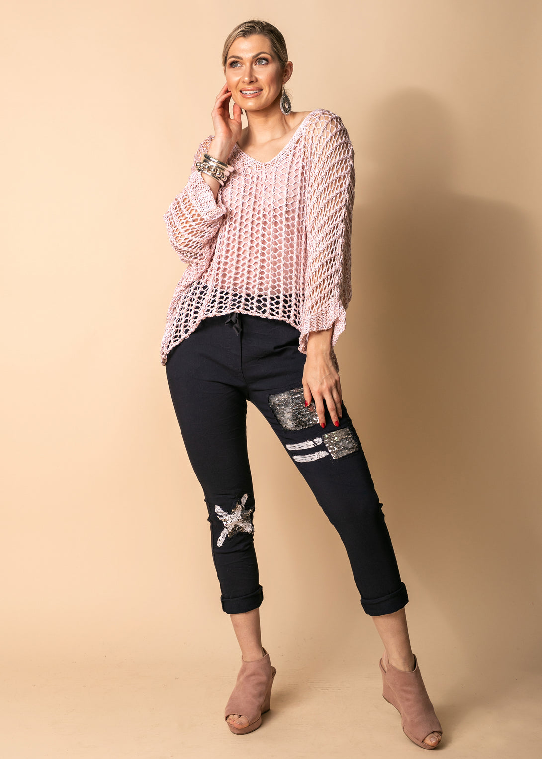 Coralie Pants in Navy - Imagine Fashion