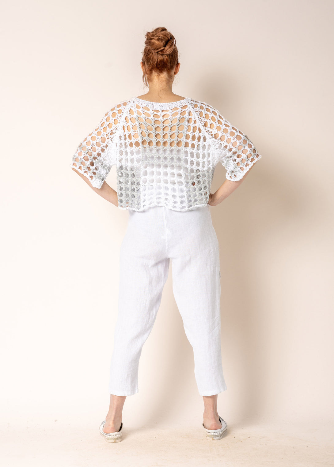 Clover Linen Pants in White