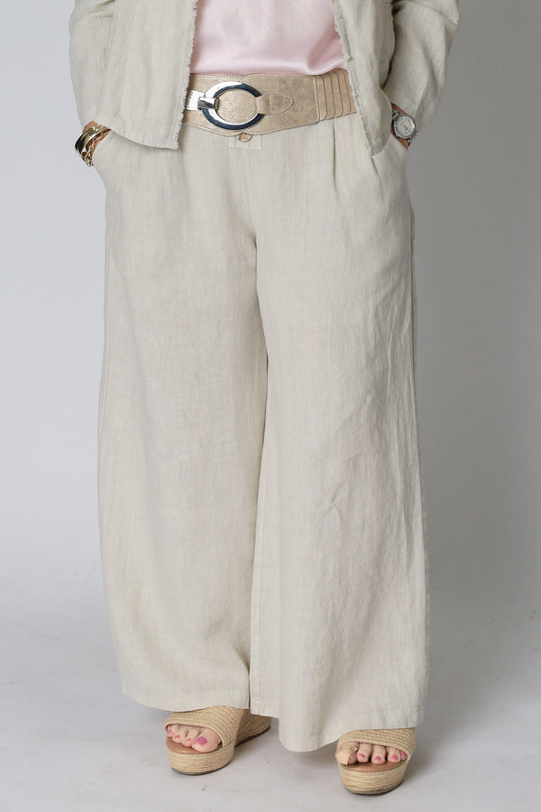 Renata Linen Pants in Latte