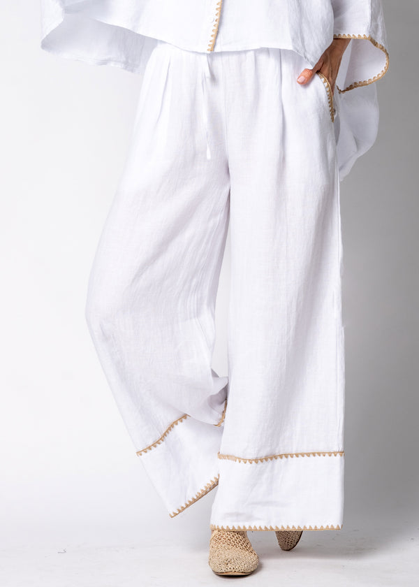 Tindra Linen Pants in White