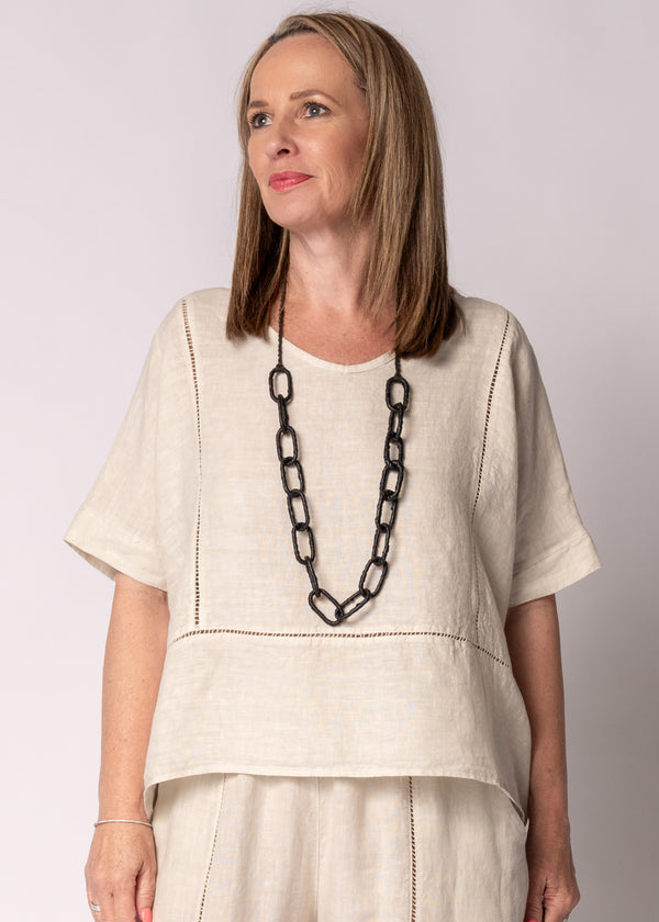 Bexley Linen Top in Latte
