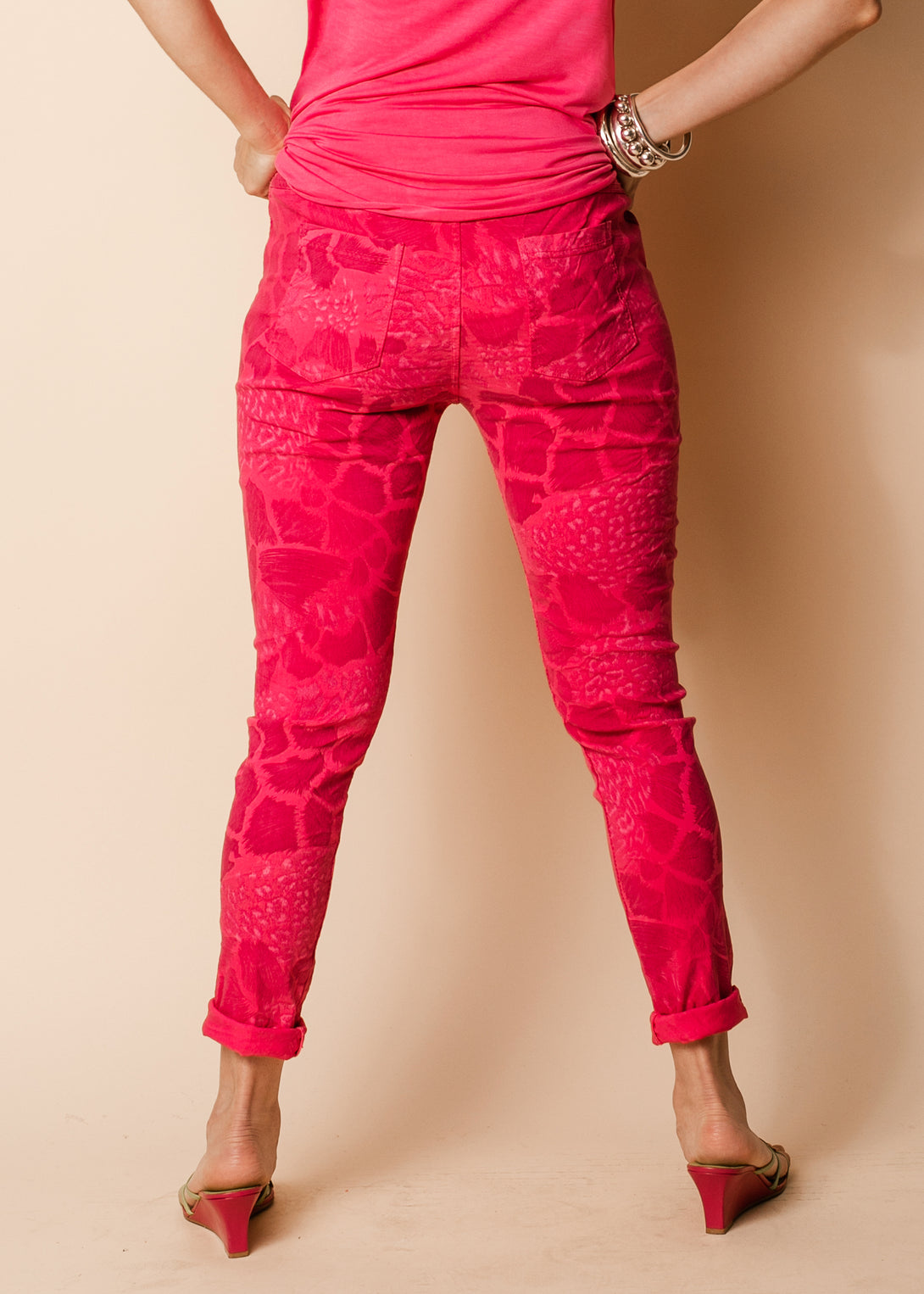 Callow Pants in Raspberry Sorbet - Imagine Fashion