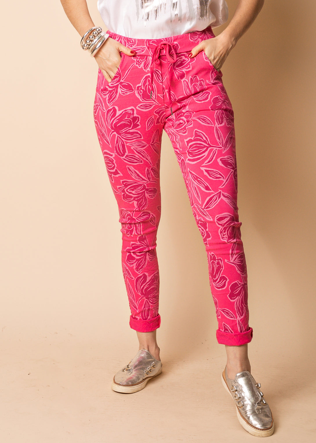 Cali Pants in Raspberry Sorbet - Imagine Fashion
