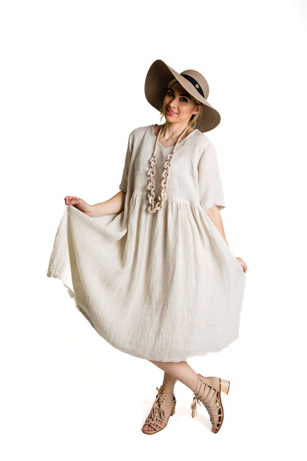 Damara Dress in Latte - Imagine Fashion