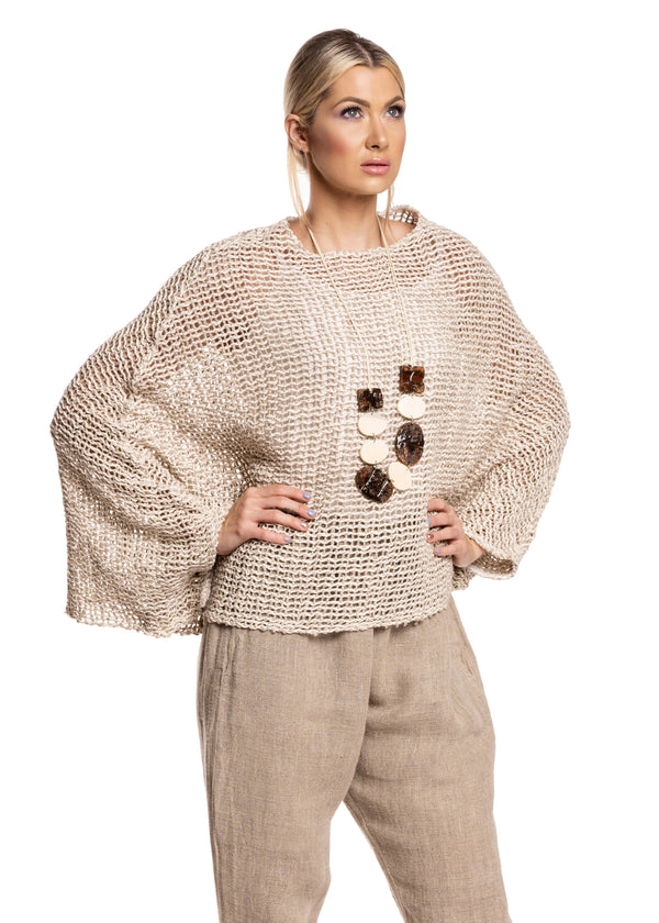 Myrtie Top in Latte - Imagine Fashion