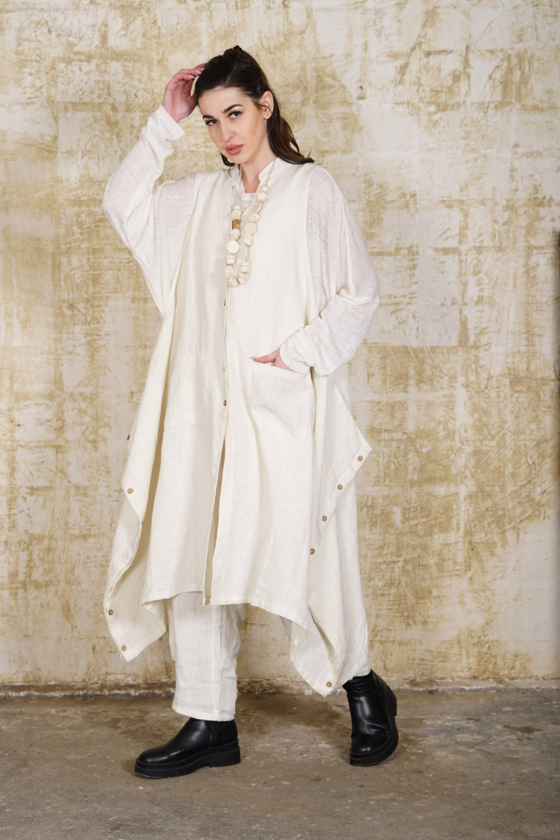 Quintella Jacket in Cream - Imagine Fashion