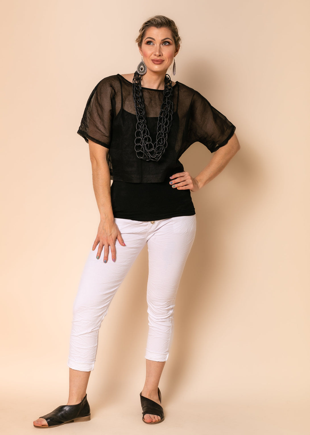 Armani Organza Top in Onyx