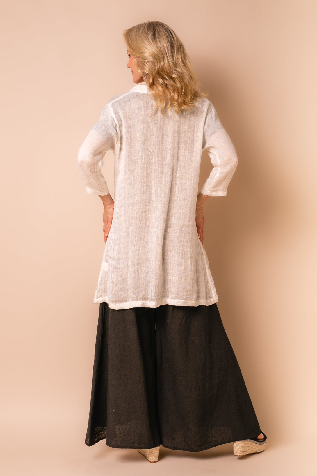 Hayden Linen Pants in Onyx