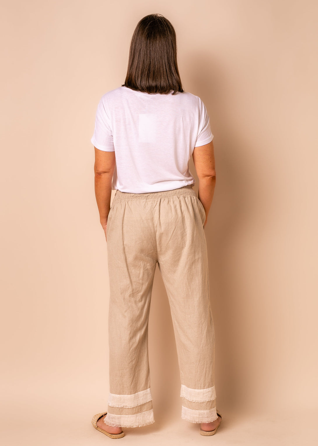 Rio Linen Blend Pants in Latte