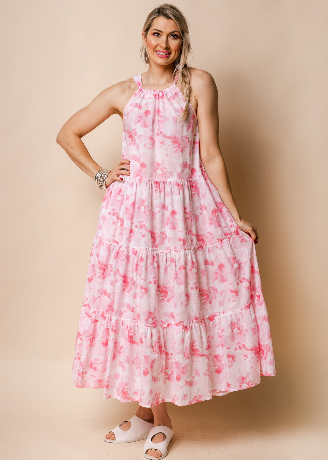 Murphy Cotton Dress in Blush