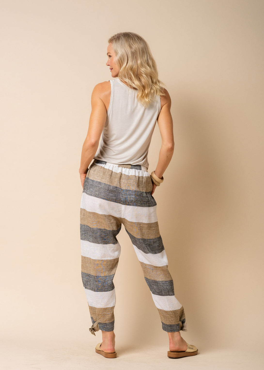 Brodie Linen Pants in Desert