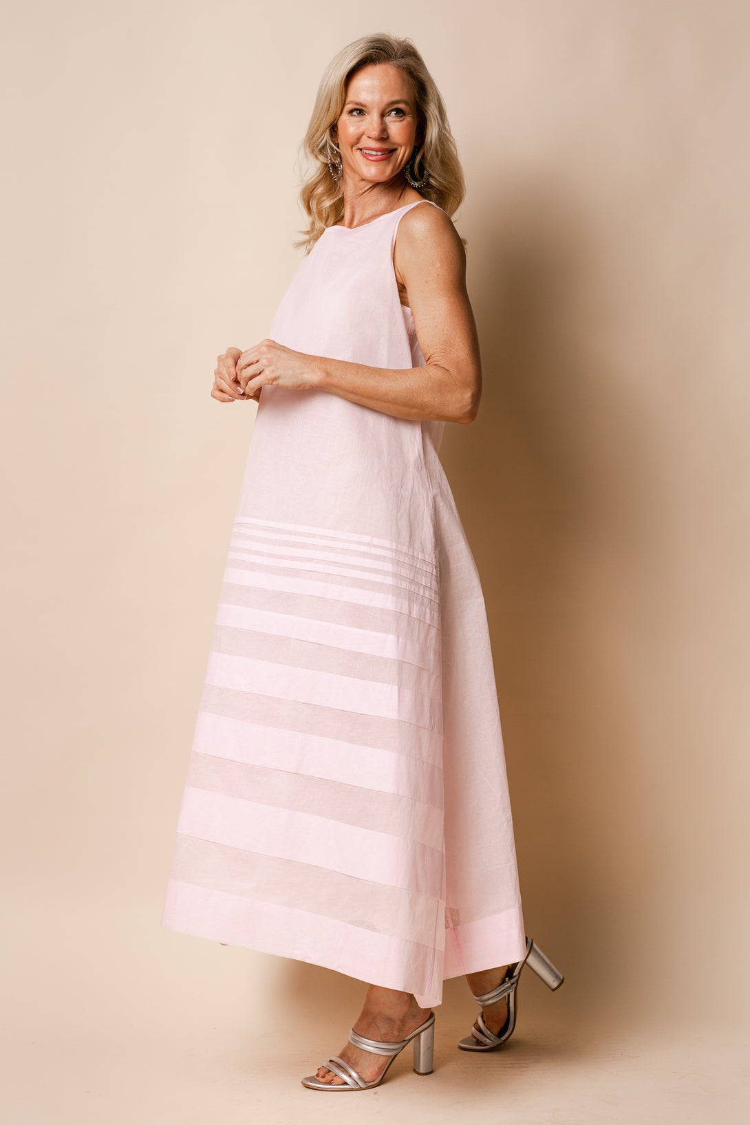Molly Organza Dress in Blush - Imagine Fashion