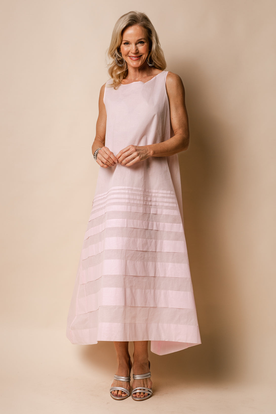 Molly Organza Dress in Blush - Imagine Fashion