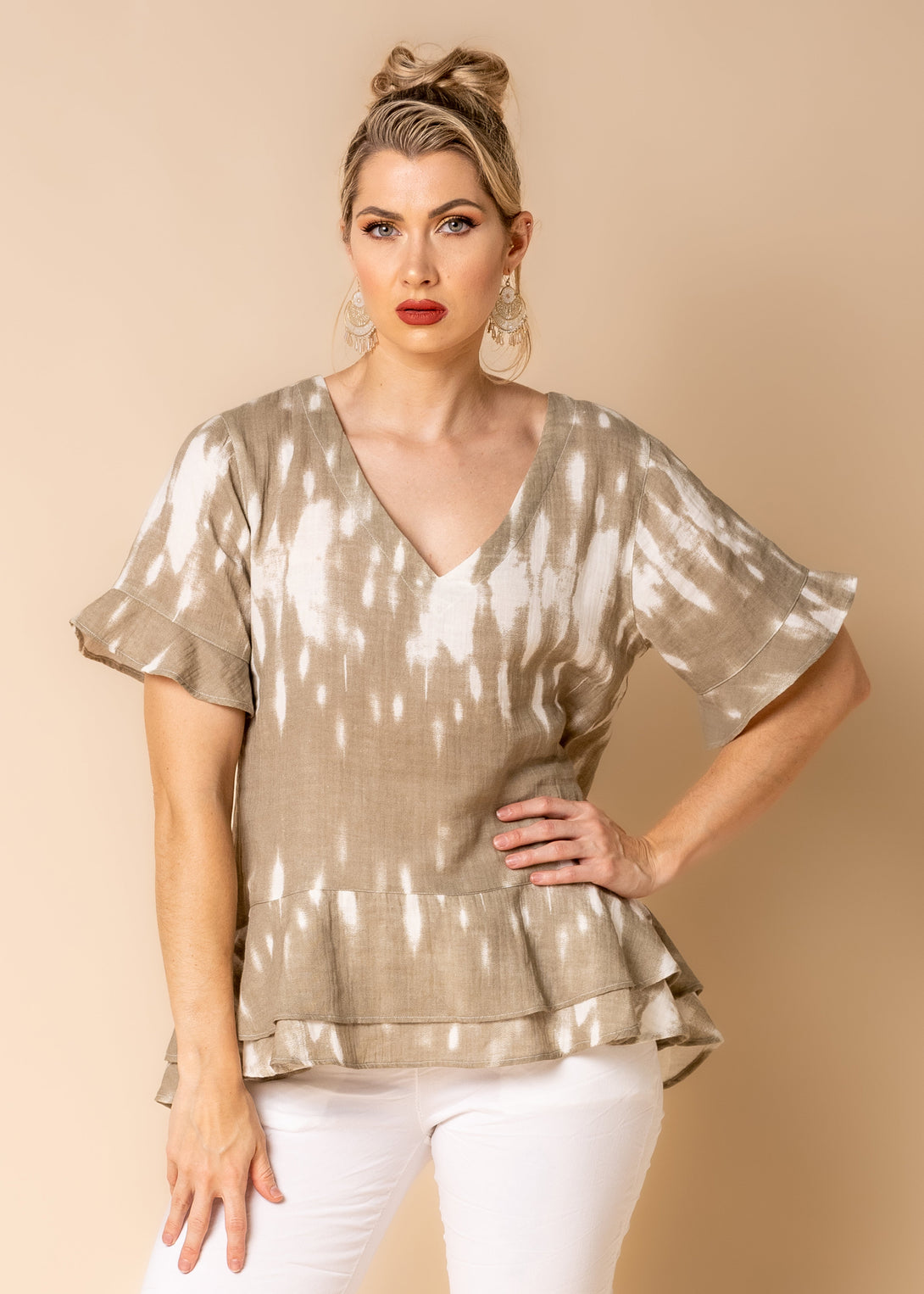 Wendy Cotton Top in Latte