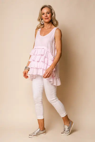 Tullie Cotton Top in Blush - Imagine Fashion