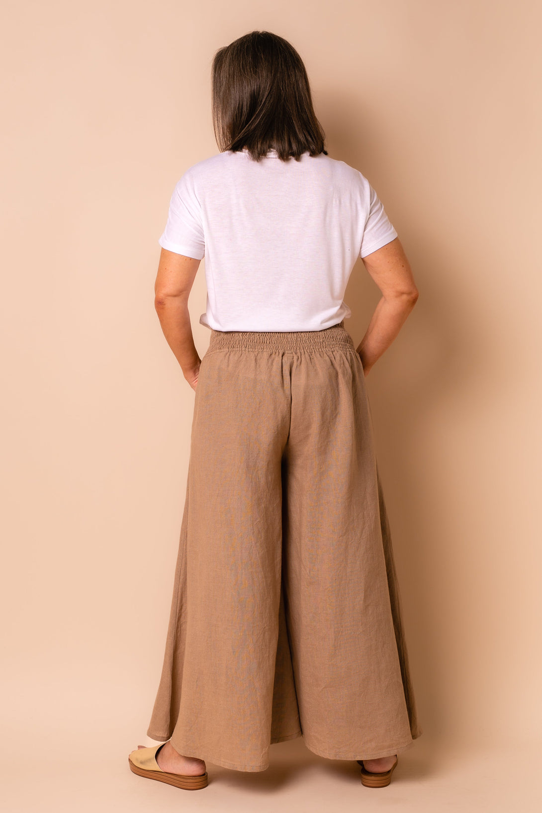 Hayden Linen Pants in Desert