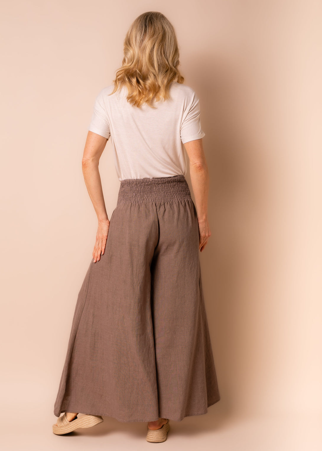 Hayden Linen Pants in Mocha