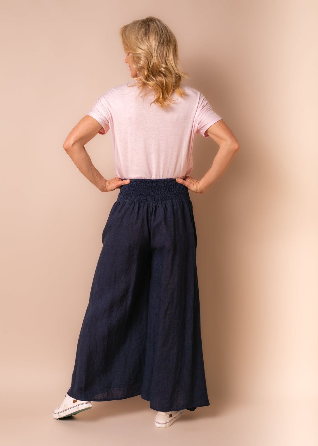 Hayden Linen Pants in Navy