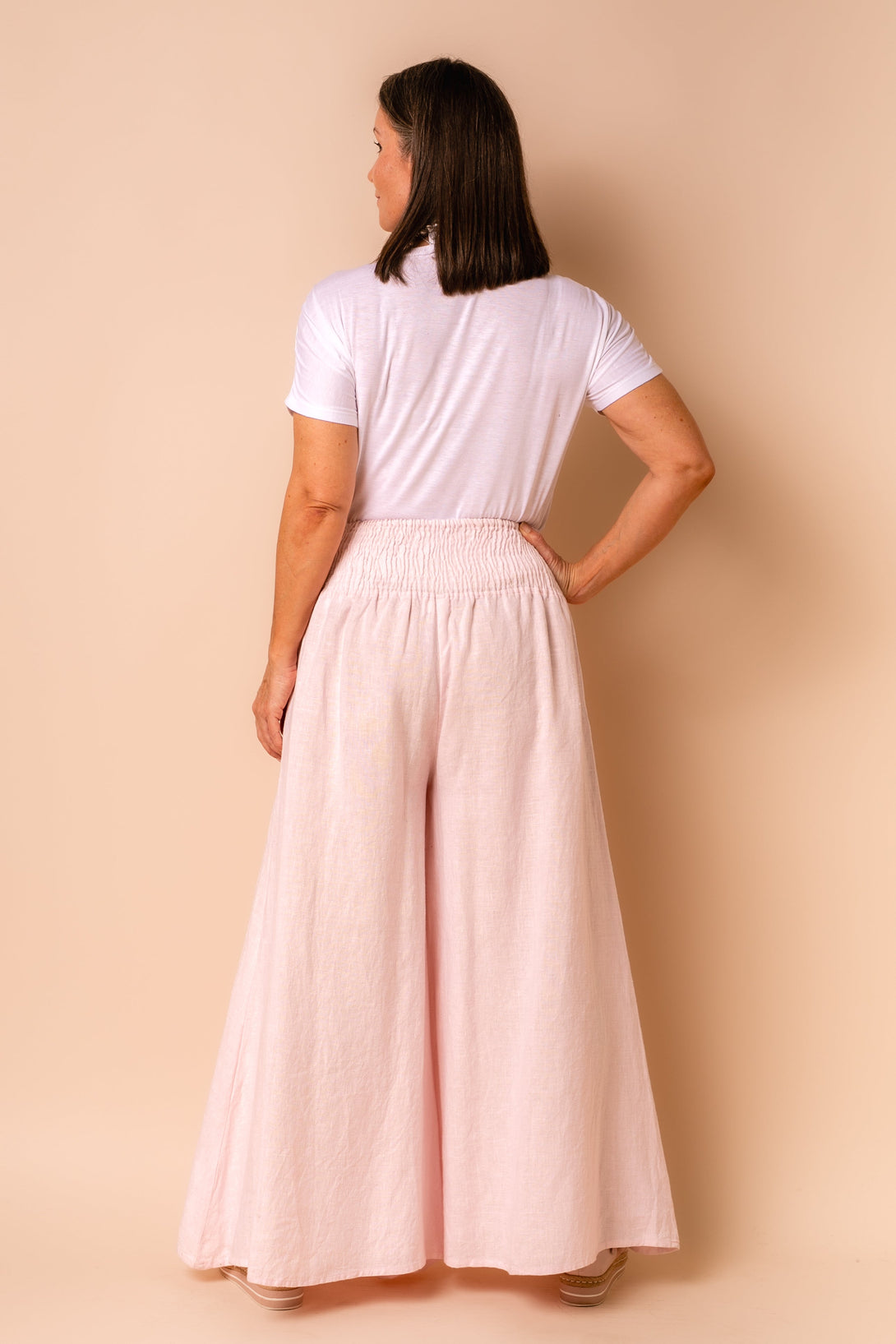 Hayden Linen Pants in Blush