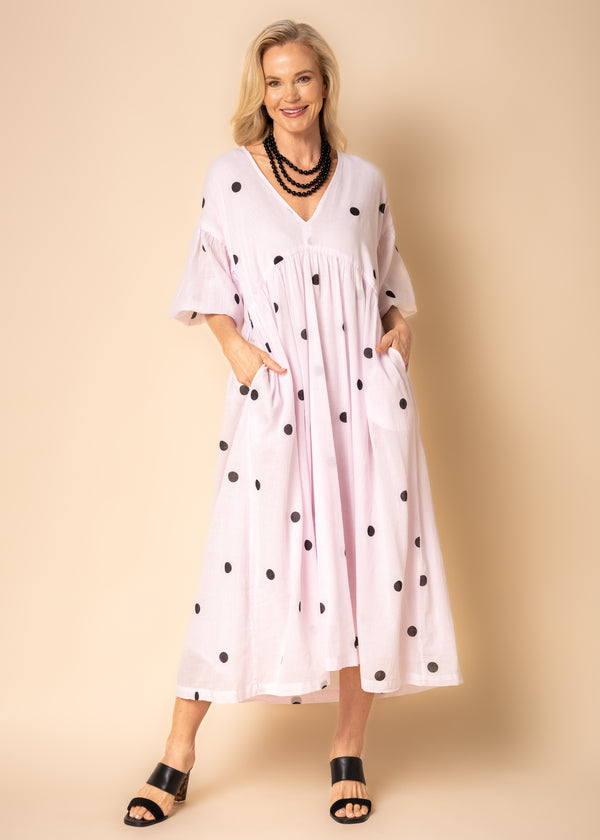 Nylah Cotton Dress in Blush