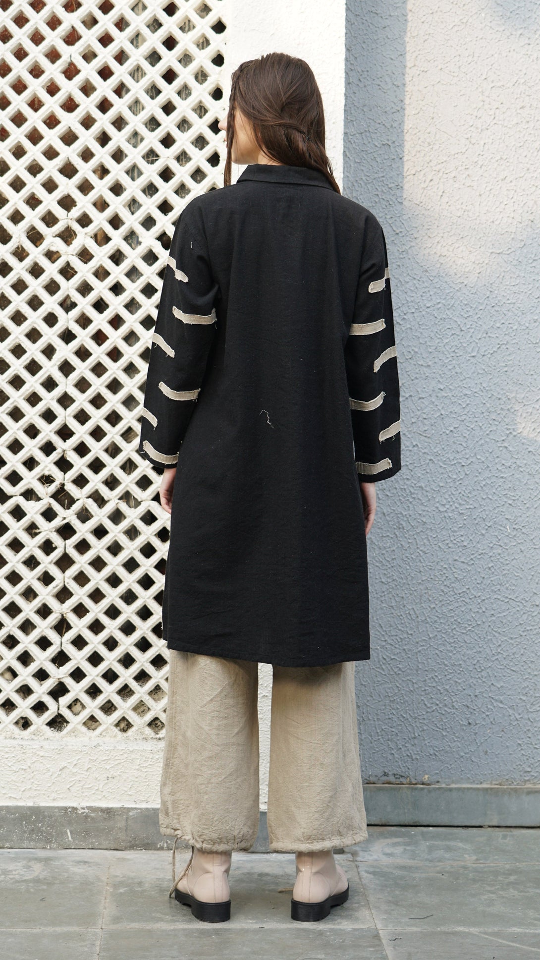 Cairo Linen Blend Jacket in Onyx