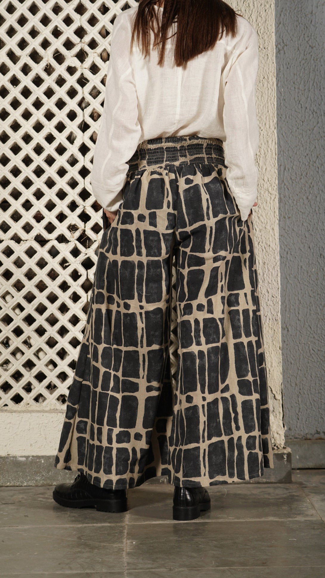 Dane Linen Blend Pant in Onyx