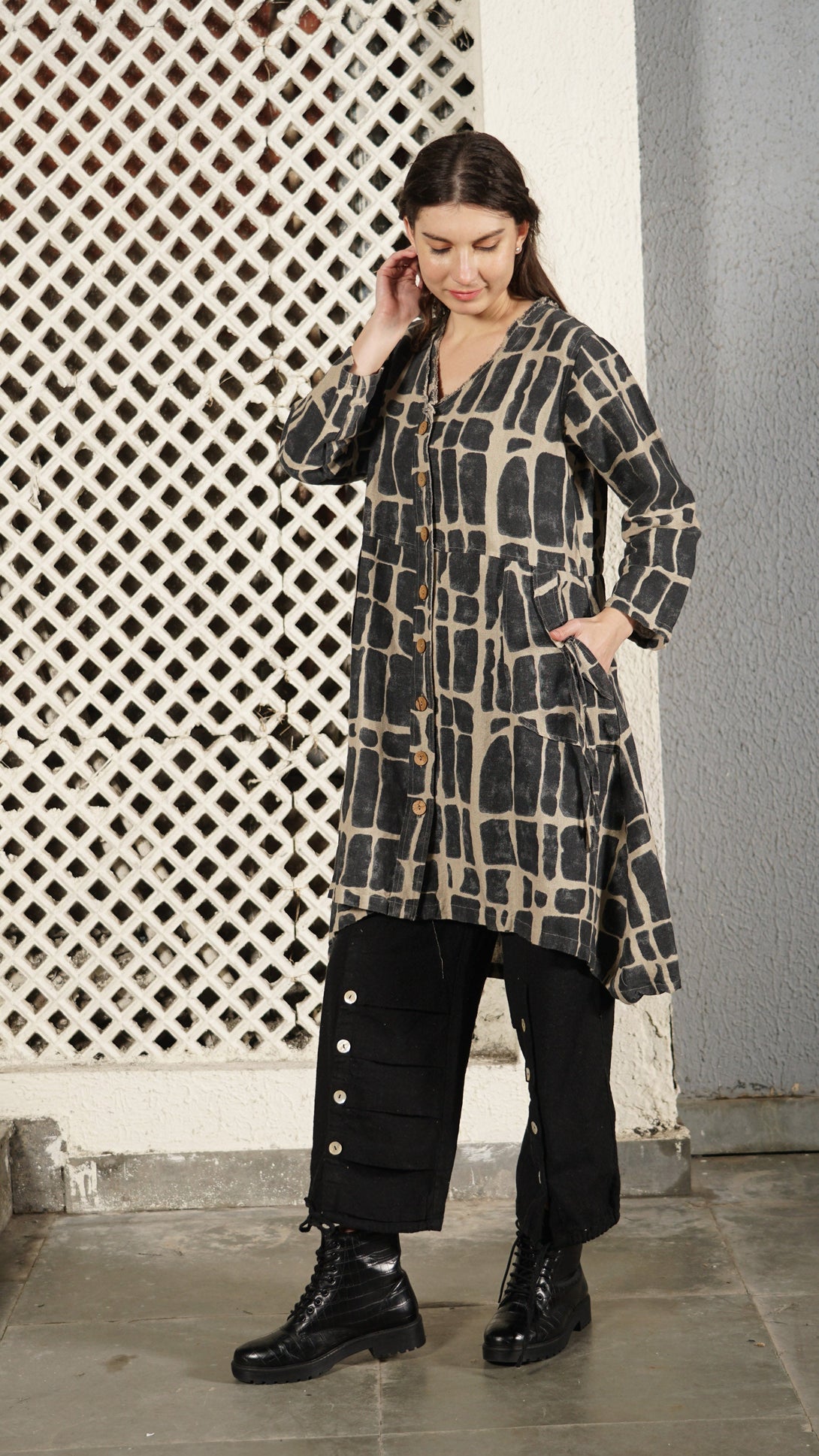 Solomon Linen Blend Jacket in Onyx