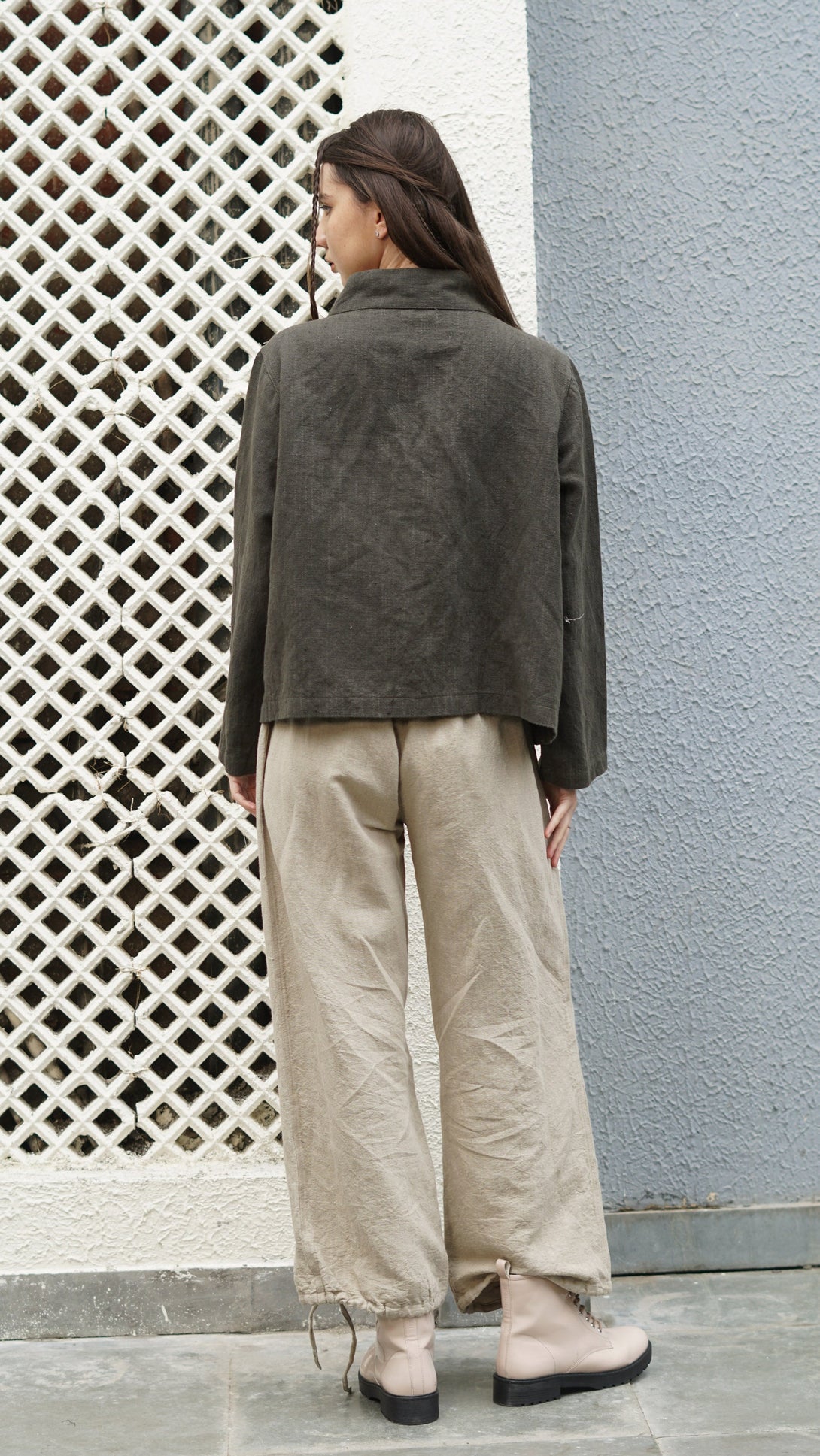 Polaris Linen Blend Pant in Latte