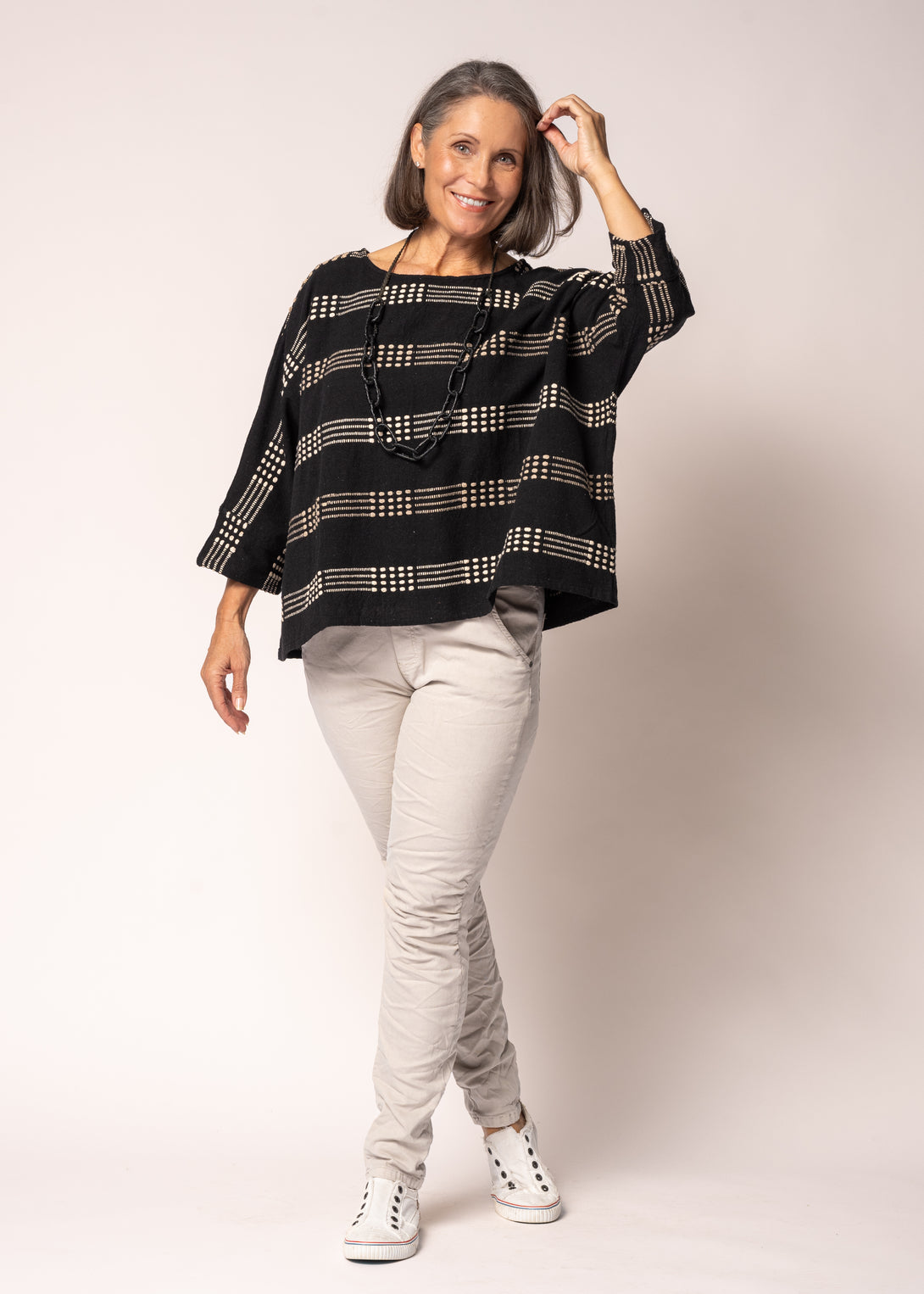 Malibu Cotton Top in Onyx - Imagine Fashion