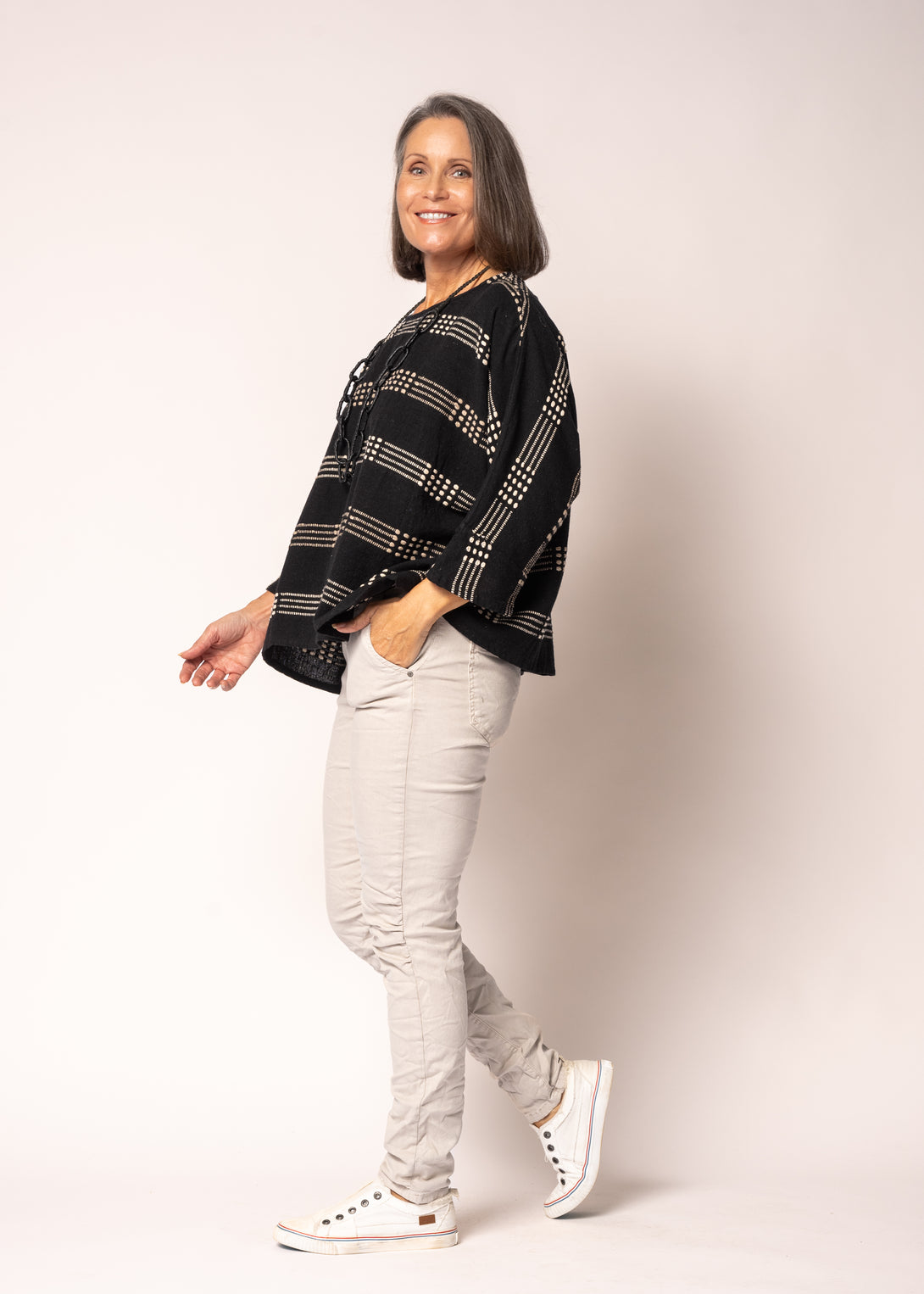 Malibu Cotton Top in Onyx - Imagine Fashion