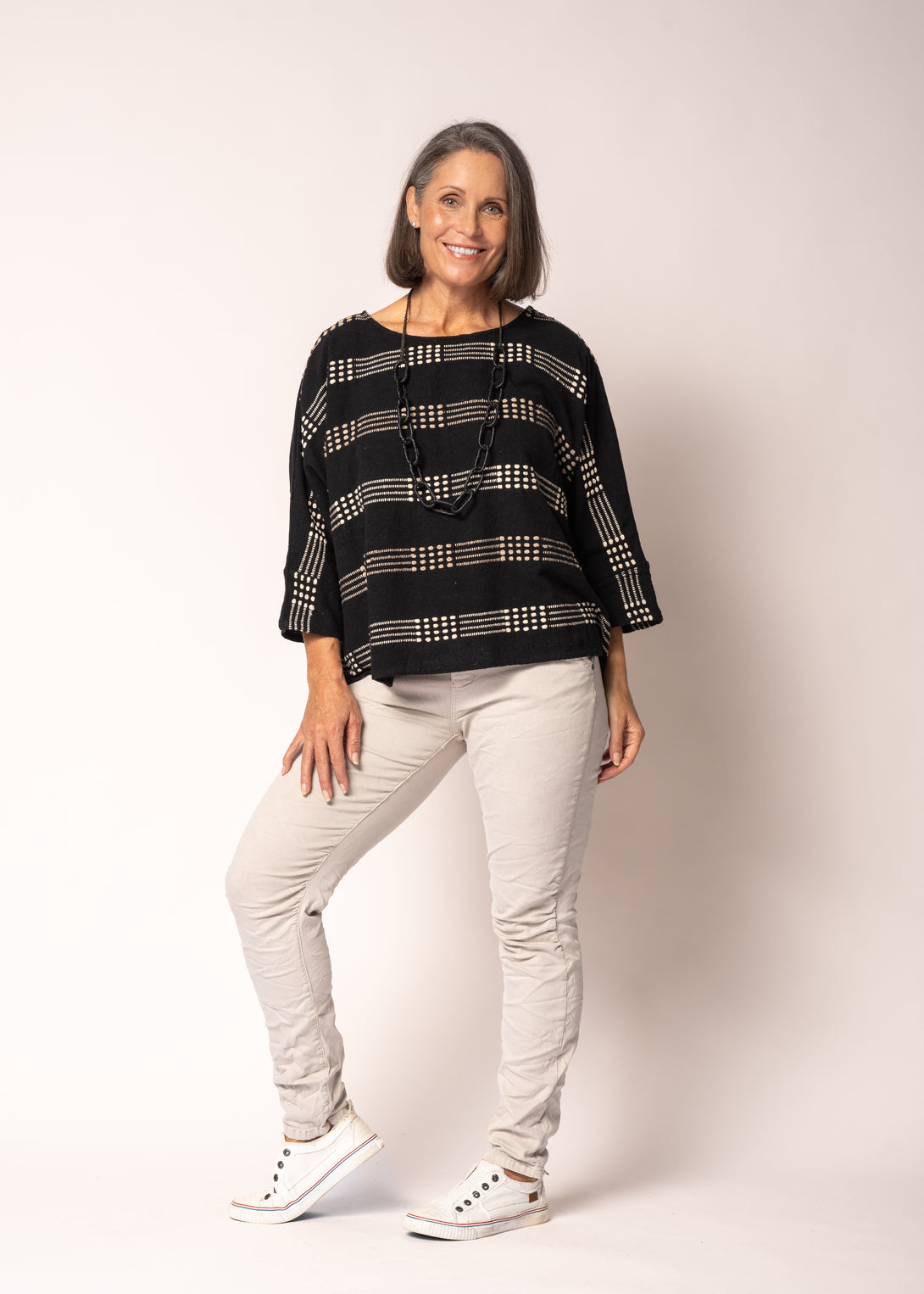 Malibu Cotton Top in Onyx - Imagine Fashion