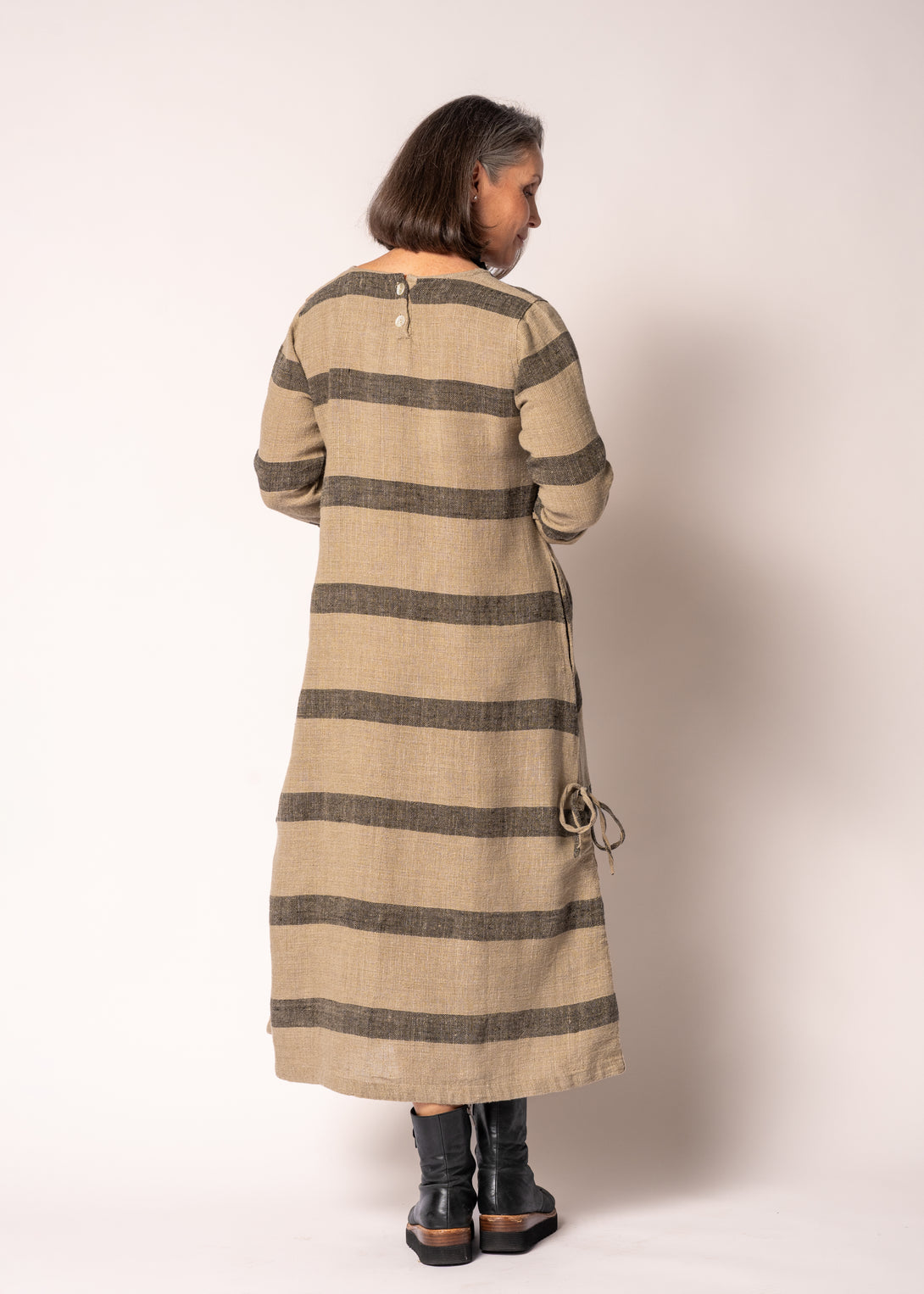 Marvel Cotton Dress in Onyx - Imagine Fashion