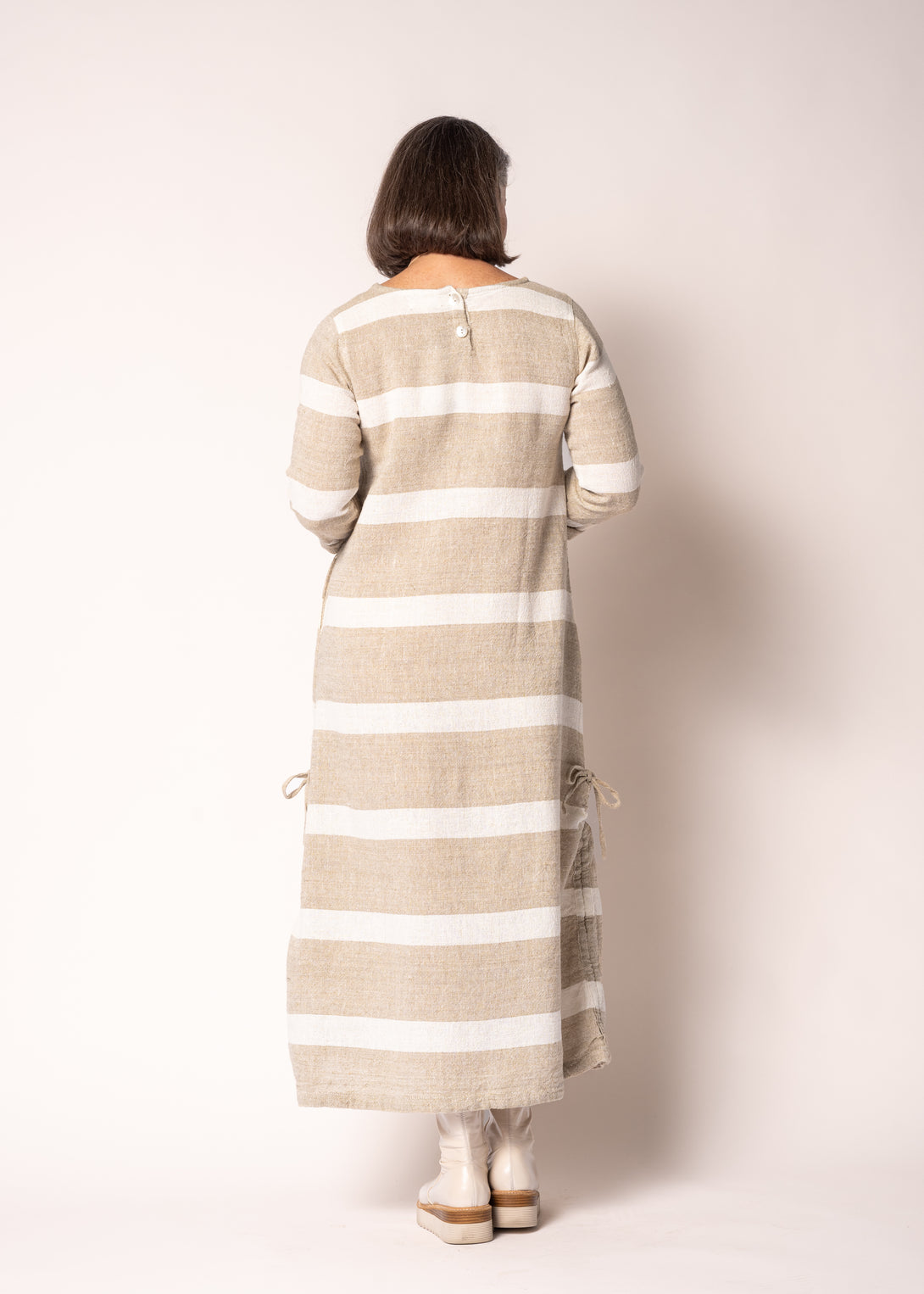 Marvel Cotton Dress in Cream - Imagine Fashion