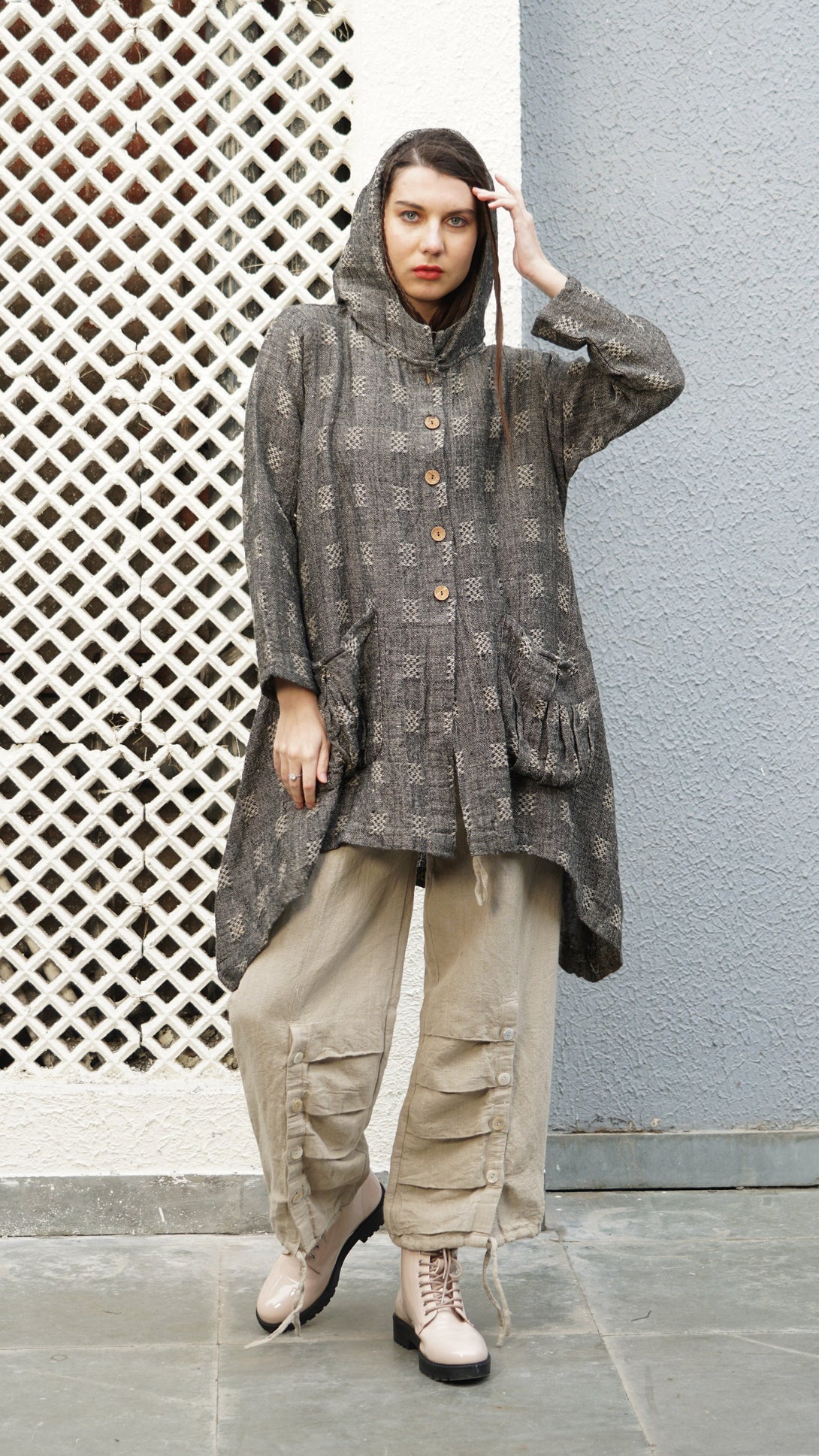 Toby Linen Blend Jacket in Onyx