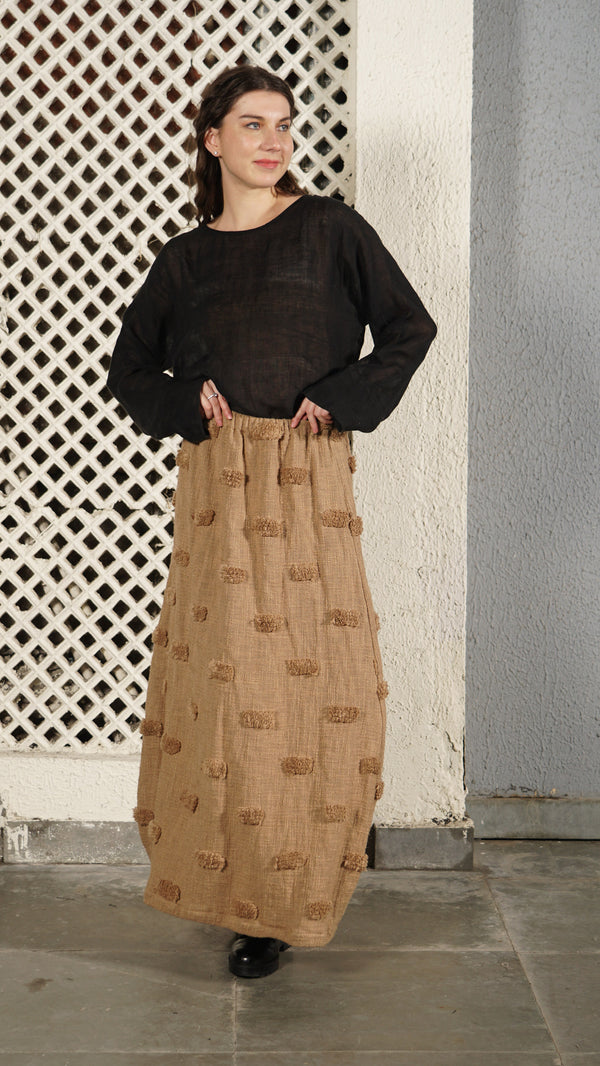 Myra Cotton Skirt in Desert