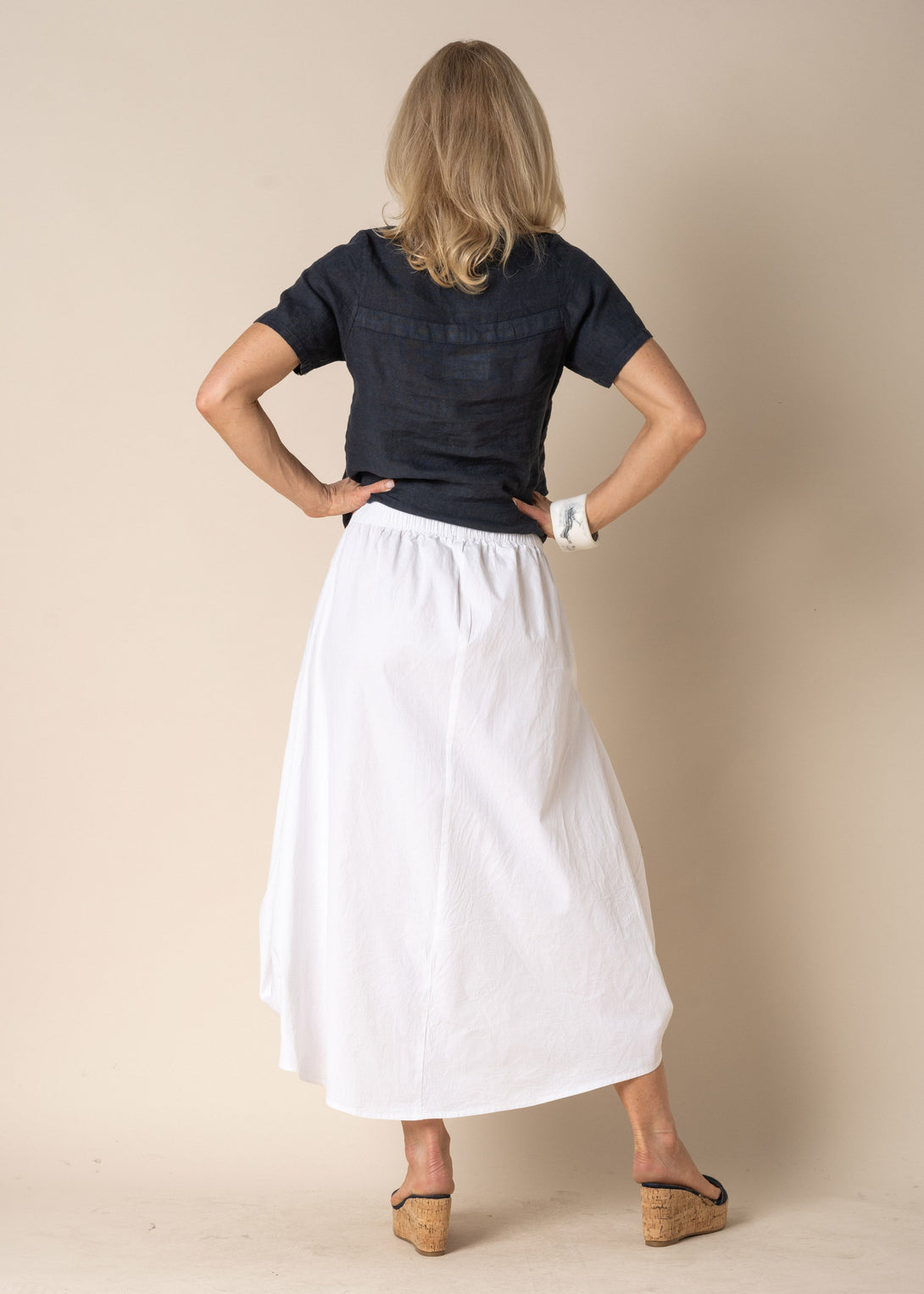 Ada Cotton Skirt in White