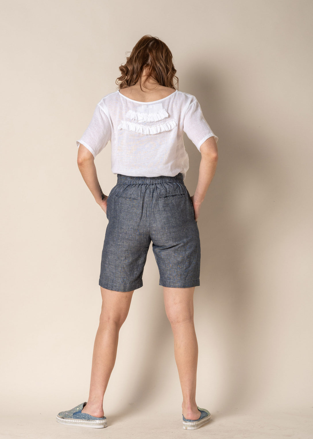 Georgina Shorts in Denim Blue