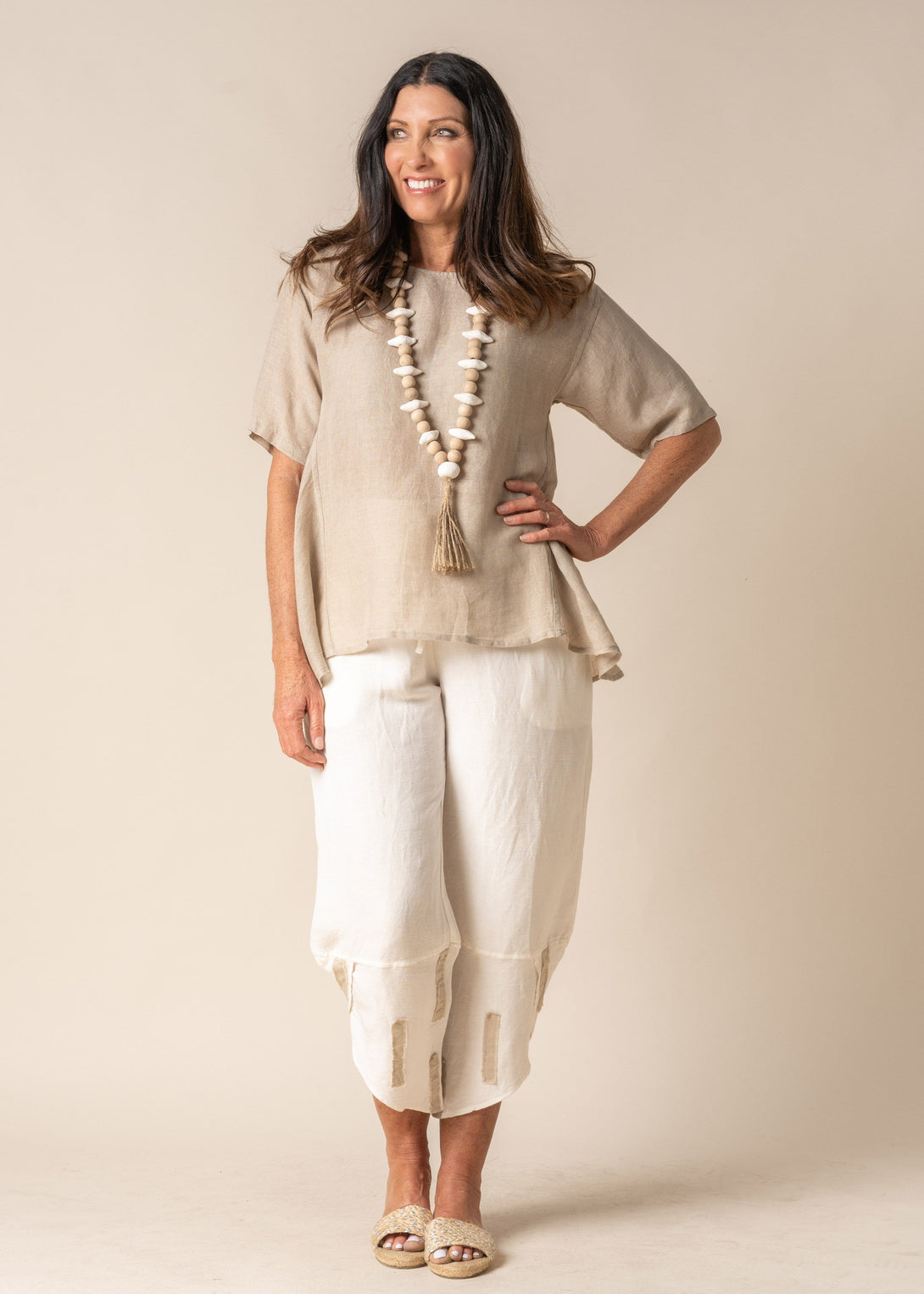 Nerida Pant in Cream