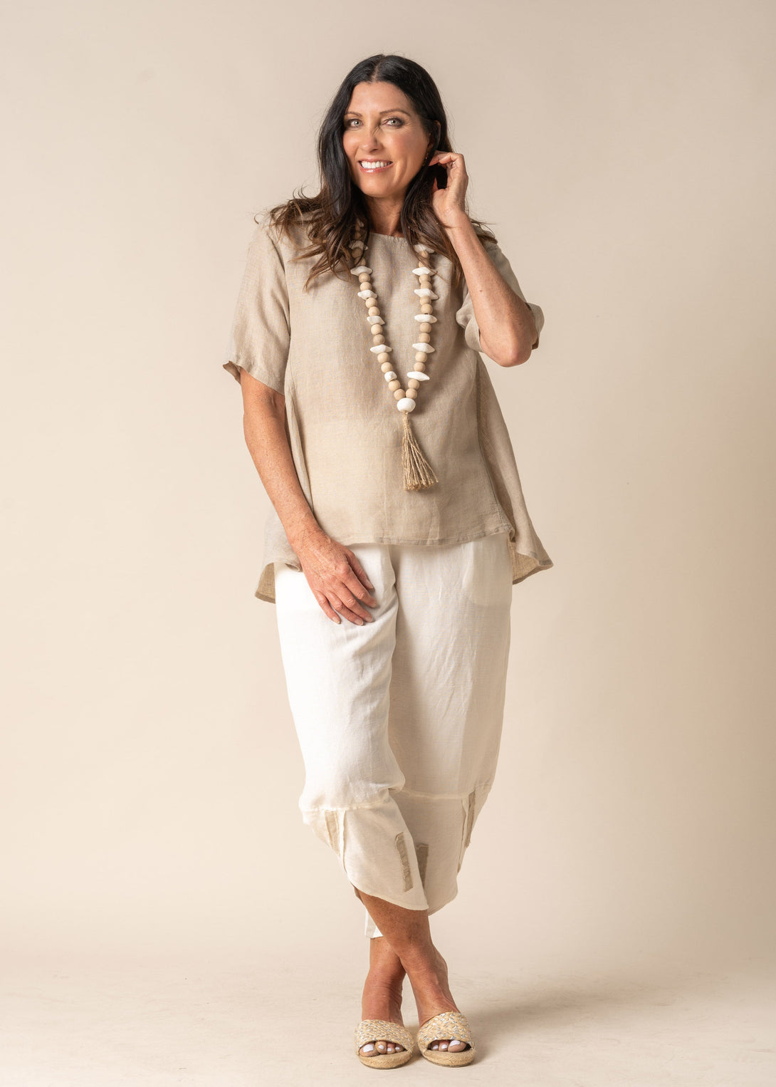 Nerida Pant in Cream