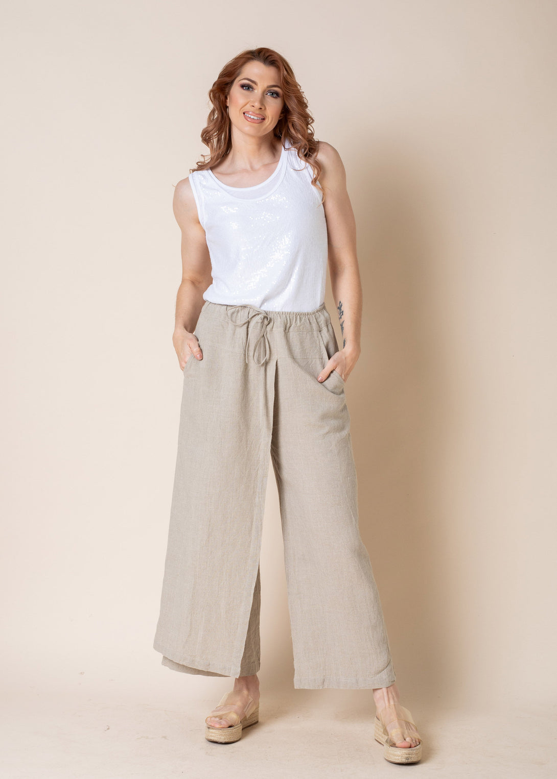 Tarla Pant in Latte