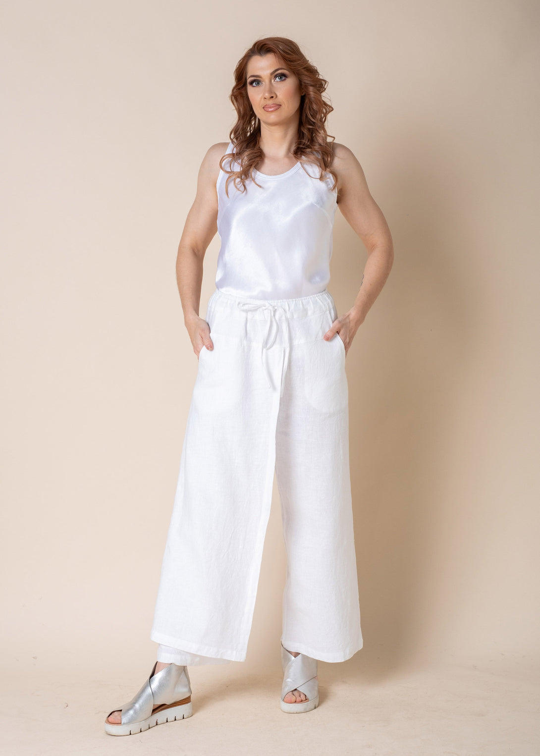 Tarla Pant in White